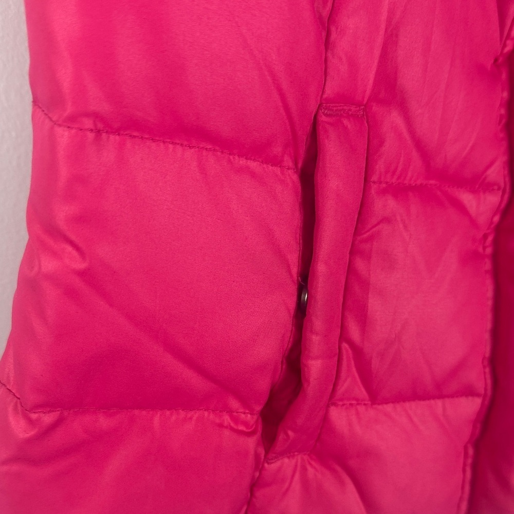 Abercrombie & Fitch Down Feather Blend Bright Pink Sleeveless Puffer Small Vest - Picture 7 of 11